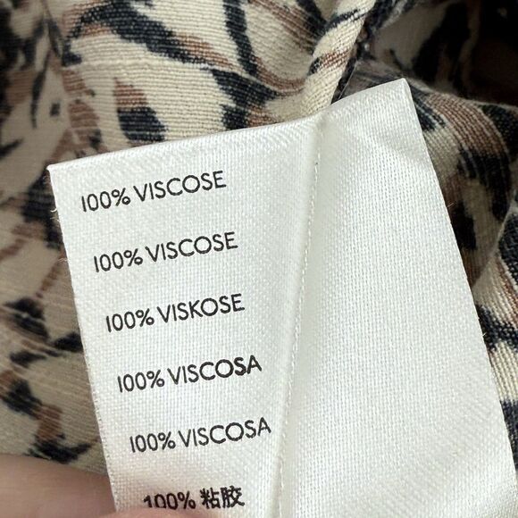 Free People French Quarter Print Wrap Mini Dress Women XS Ruffle Animal Print - Picture 9 of 12